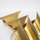 Pair of 2 Danish Gothic 3 wall lights by Bent Karlby, Lyfa, 1960s.