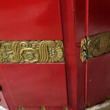 Importante Bibliothèque époque Art Déco en bois laqué et bronze doré