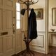 Perroquet ancien en bois courbé + porte parapluie