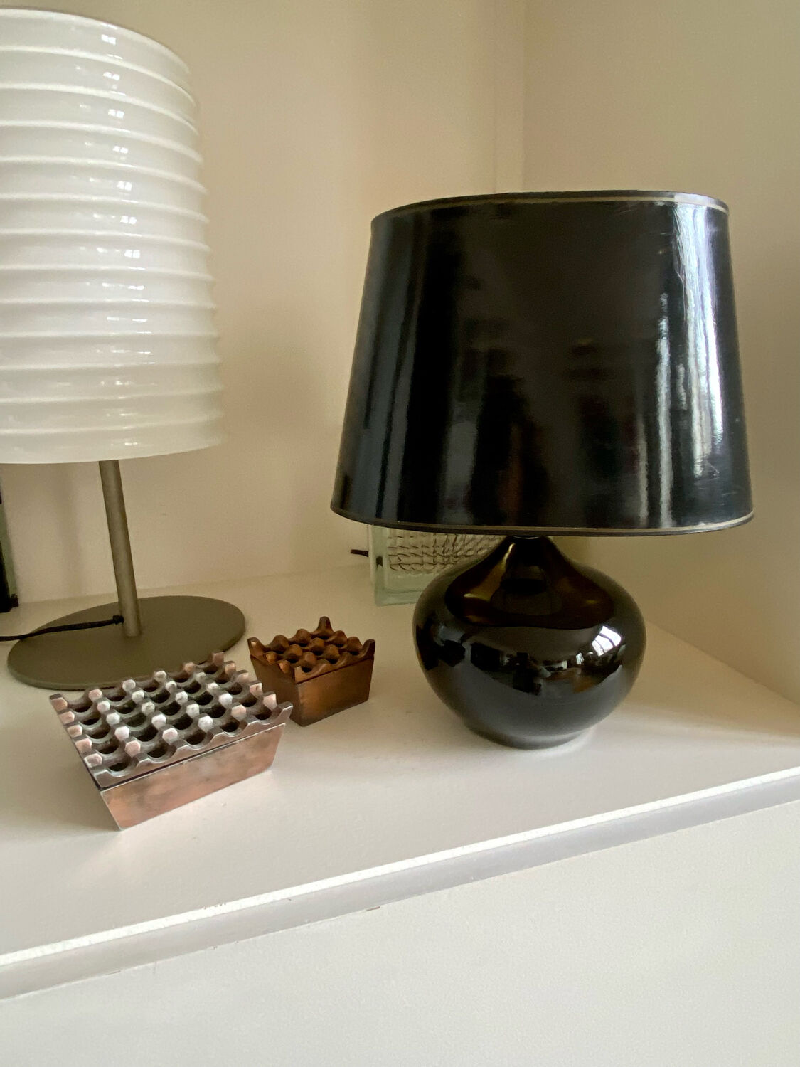 Black ceramic lamp max idlas antique