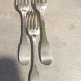 3 forks solid silver 1st title, bets, goldsmith's punch dutrévis t.v.