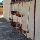 Vintage modular library shelf 6 legs and 14 shelves