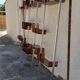 Vintage modular library shelf 6 legs and 14 shelves