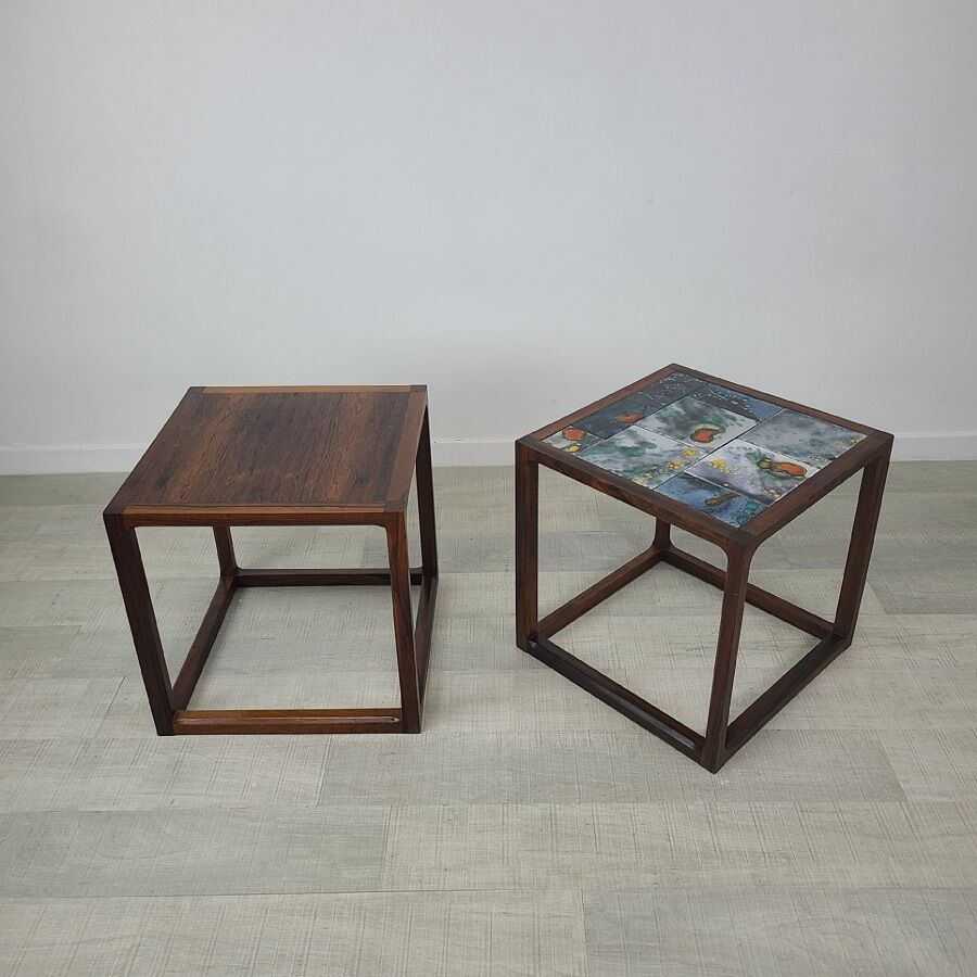 Danish coffee tables design Aksel Kjersgaard 60s vintage rosewood