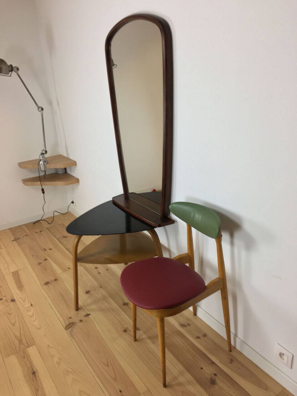 Miroir scandinave à tablette 116x68 cm