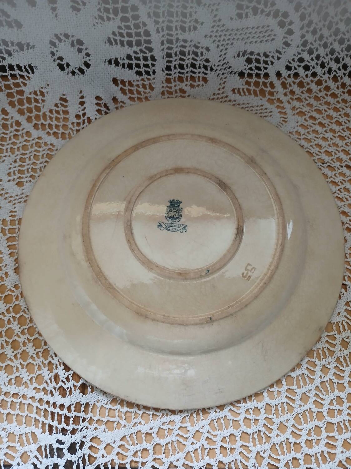 Large antique ironstone dish