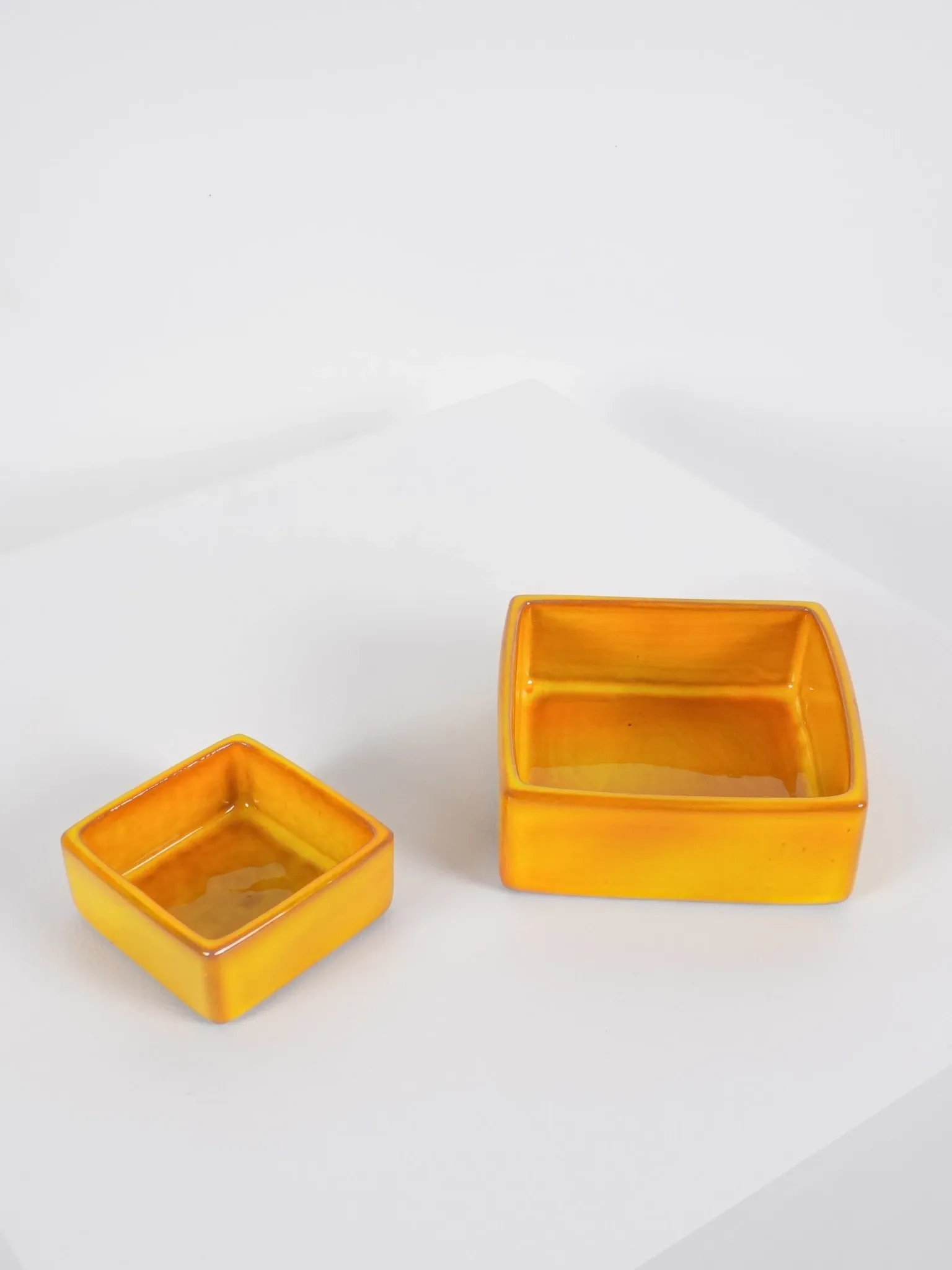 Jacques & dani ruelland, 2 ceramic catchalls, france, circa 1960