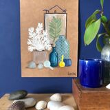 Original A5 painting on ceramics and curiosities paper by Coeur de voyou