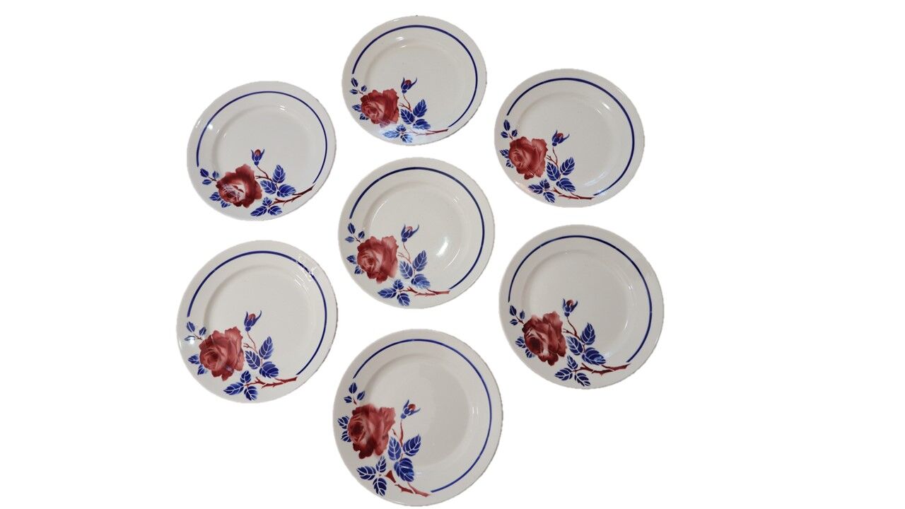 Lot de 7 assiettes K&G Lunéville