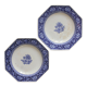 2 octagonal semi-deep plates, English ironstone "Chrysanthemum" Minton