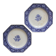 2 octagonal semi-deep plates, English ironstone "Chrysanthemum" Minton