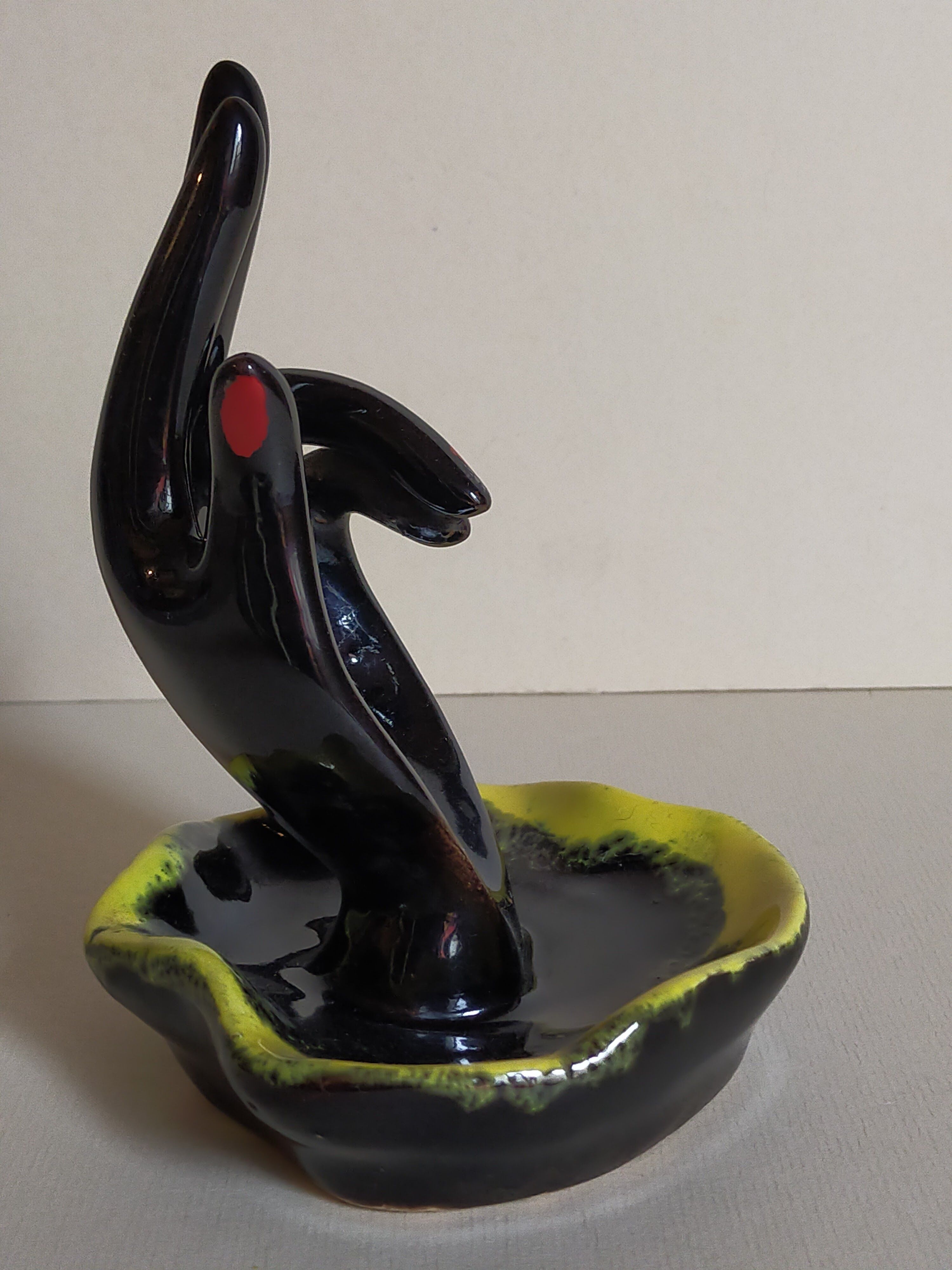 Hand ceramic baguier by Luc Vallauris 1950s