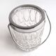 Rimmed glass ice bucket