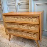 Vintage rattan dresser