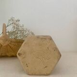 Old enameled stoneware bottle