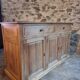 Buffet rustique français années 1920 – Buffet en pin ancien – Îlot de cuisine – Meuble de rangement 3 portes