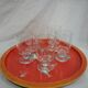 Ensemble de 8 verres transparents années 70