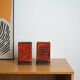 Red vase, Fat Lava, German design, 1960s, made in West Germany