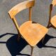 Set of two wooden bistro chairs