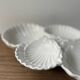 Ceramic shell-shaped serving dish