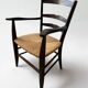 Vintage solid wood chair with a straw seat – Chic country style