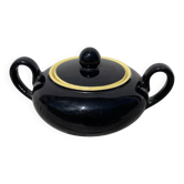 Sucrier bonbonnière céramique noir et jaune villeroy et boch Biarritz
