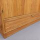Vintage rattan and light wood storage unit from the 60s