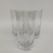 3 large long drink glasses in Baccarat crystal, Piccadilly model.