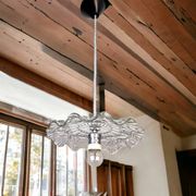 Lampe suspendue de cuisine en verre transparent Farmhouse