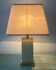 Lampe Hollywood Regency en métal et laiton années 70