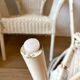 Paire de fauteuils en rotin blanc