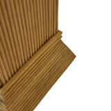 Vintage Rattan Column Planter Bamboo Bohemian Pillar '70s Rattan Mcguire