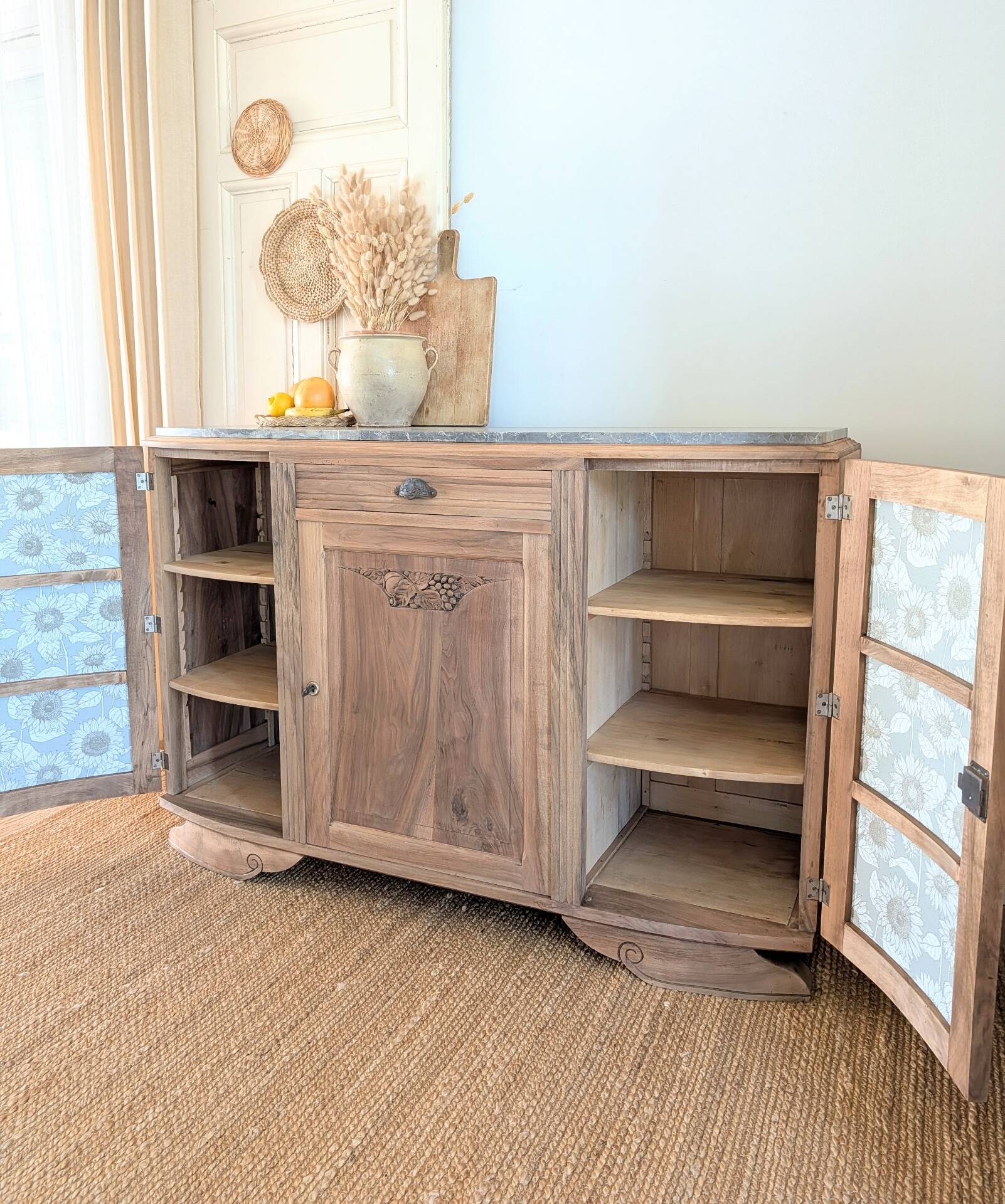 Buffet art déco en noyer