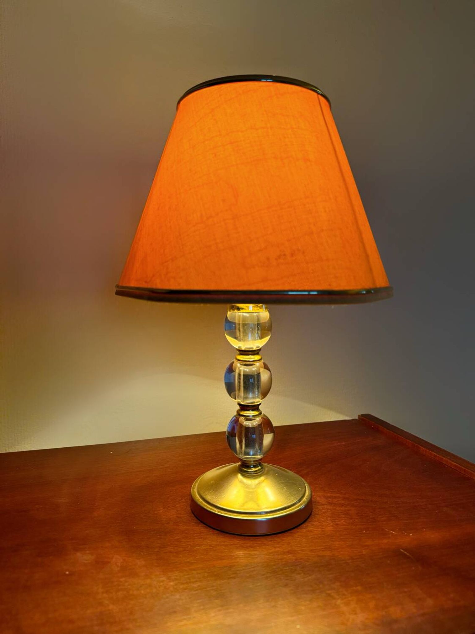 Adnet style glass ball lamp from the 60s