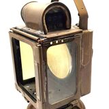 Old lamp in acetylene sncf station master ets albert butin railway