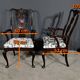Pair of Chippendale Mahogany Armchairs, England - Early 20th Century