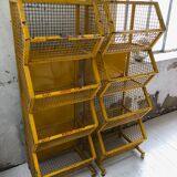 Industrial storage shelves yellow