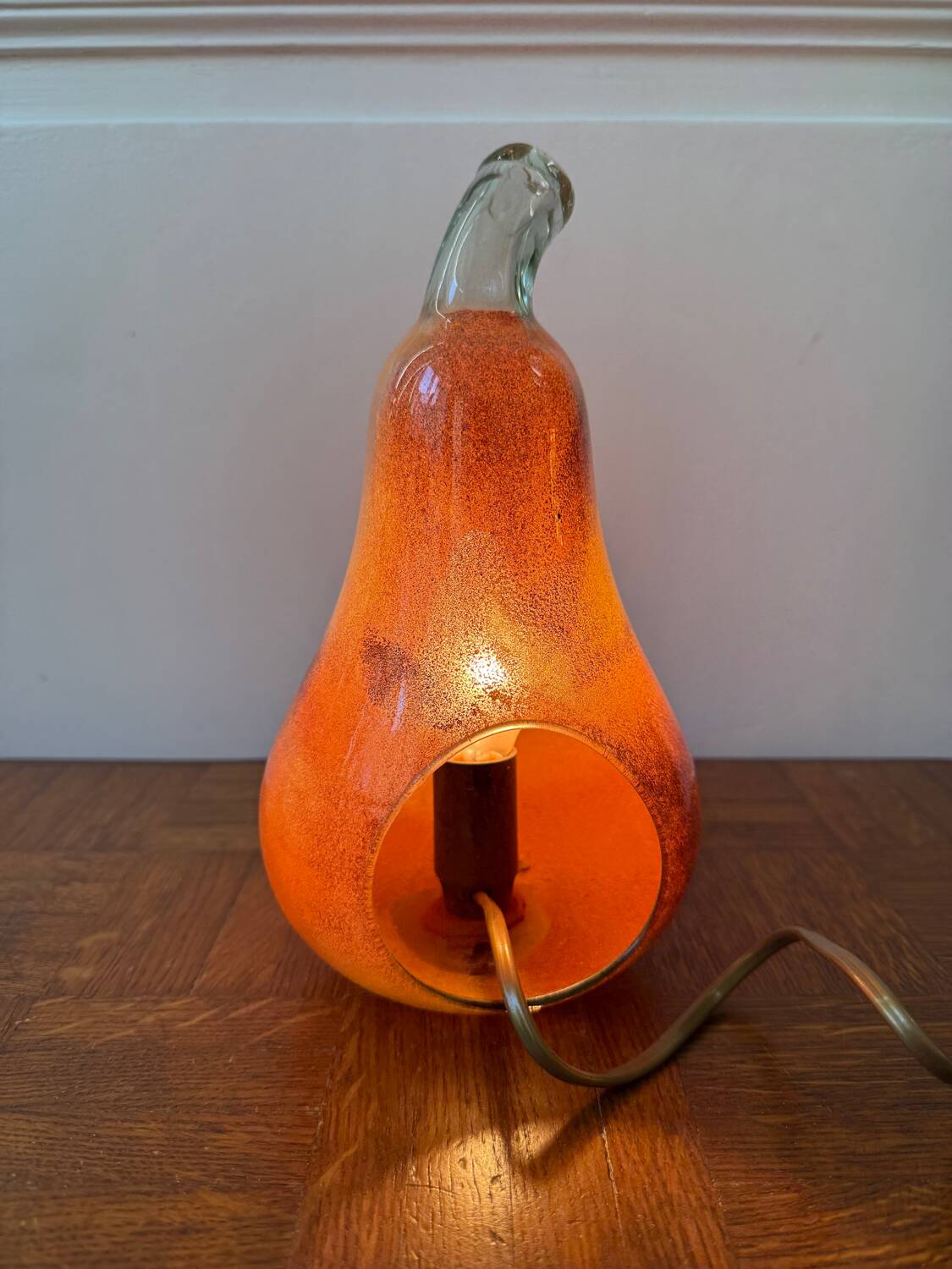 Lampe en verre en forme de poire