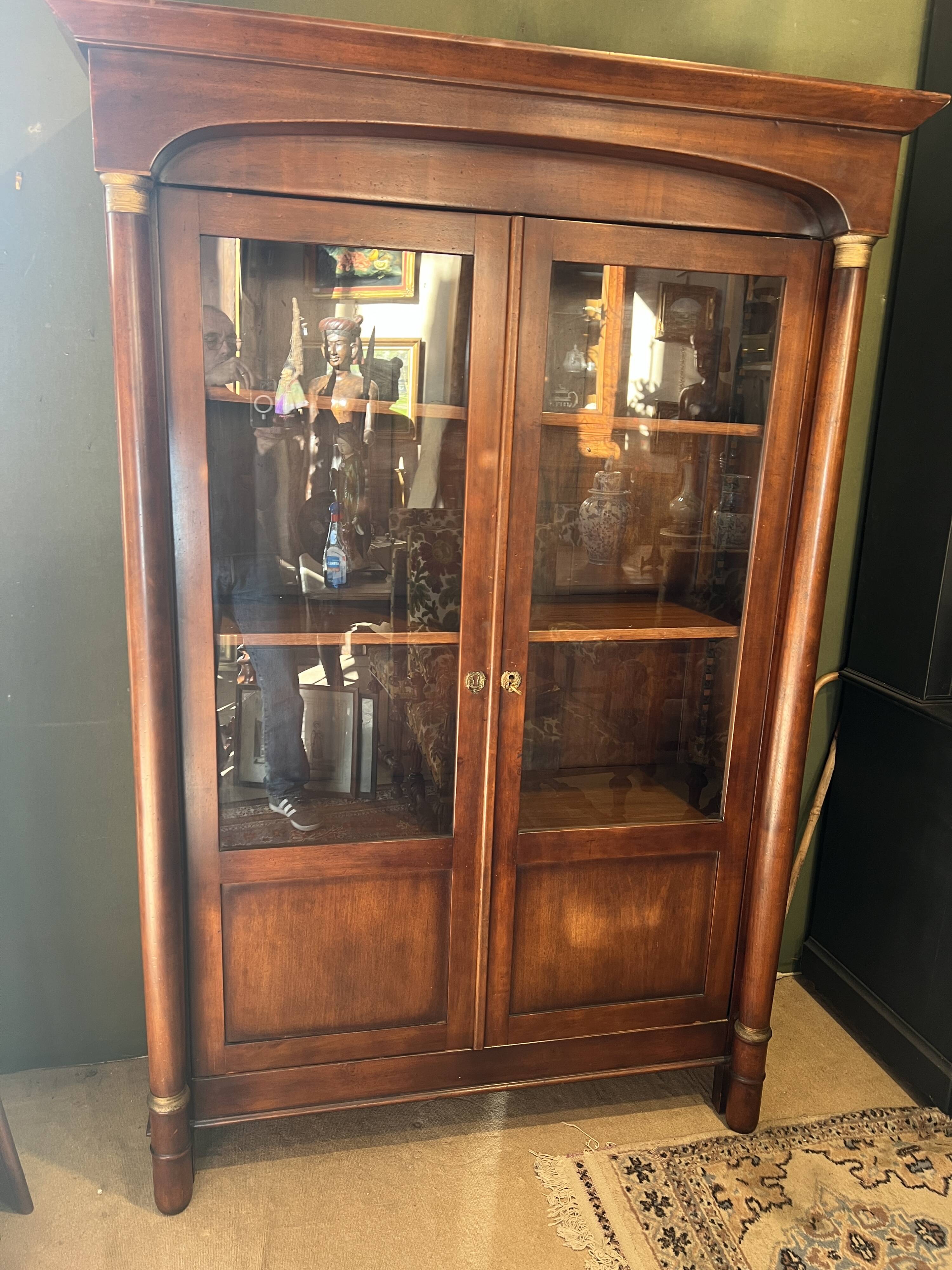 Vitrine-bibliothèque, 2 portes, Style Empire