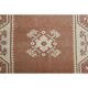 1970s Vintage Turkish Oushak Handmade Wool Cotton Brown Area Rug 166x242