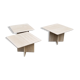 Set of 3 travertine trundle coffee tables from the 70s