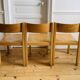 3 chaises scandinaves vintage en hêtre