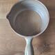 Glazed stoneware fondue pot