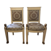 Pair of Egyptian style apparat chairs twentieth