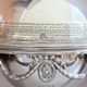 Antique English Silver-Plated Roll-Top Caviar Dish with Ram’s-Head Decoration