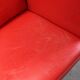 2 seater red leather sofa, Vintage Scandinavian 1960s