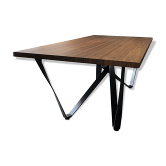 Walnut dining table and metal feet