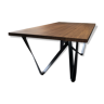 Walnut dining table and metal feet