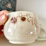 Vintage sandstone sugar bowl Sarreguemines France