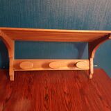 Coat rack with vintage wooden hat holder